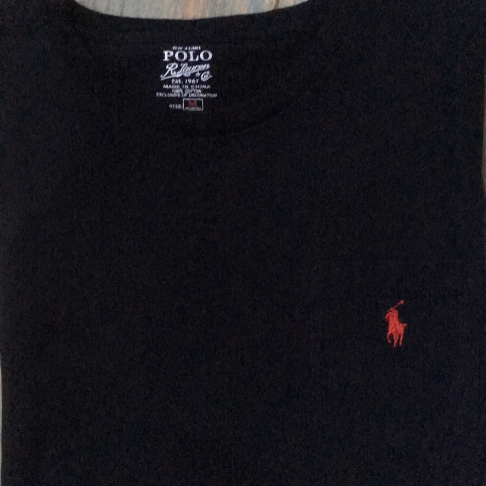 Men’s black Polo short sleeve T-shirt